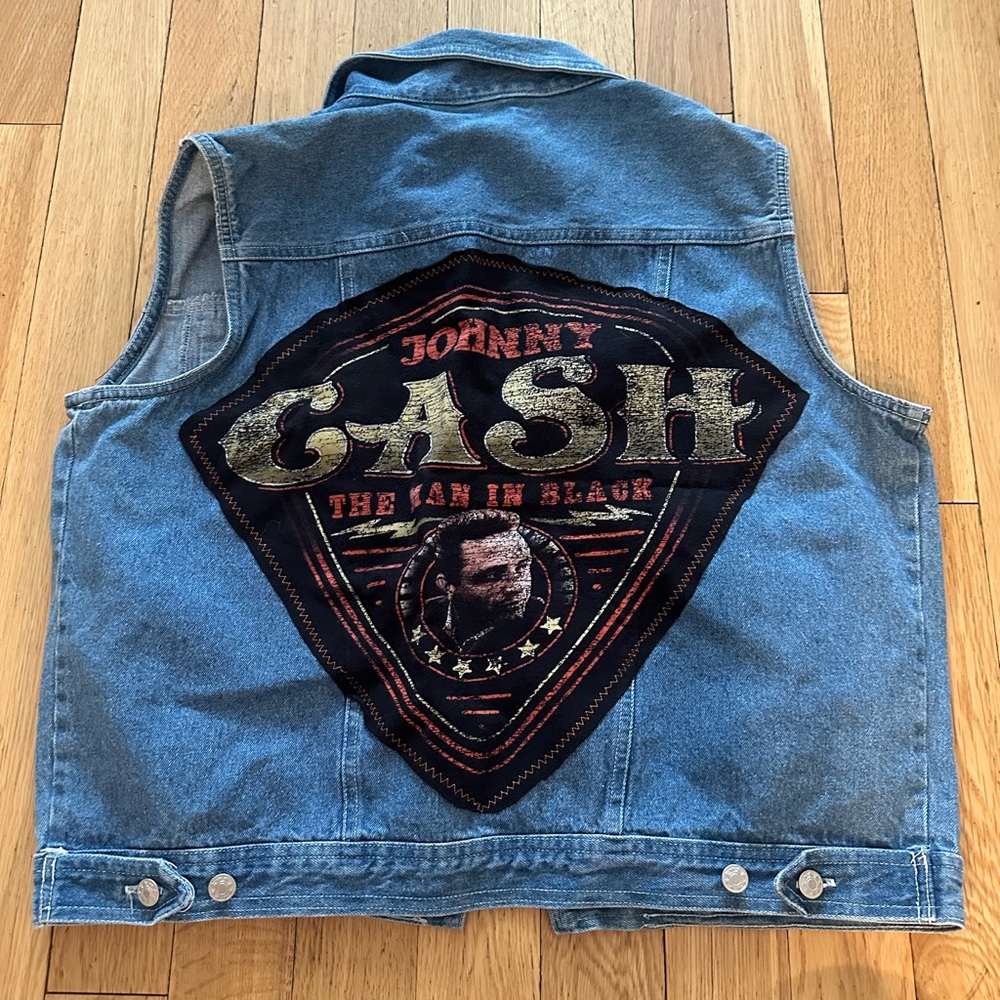 Nashville - Johnny Cash Sleeveless Jean Vest